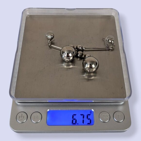 (2/$20) Vintage Dangling Metal Ball Earrings - Picture 4 of 4